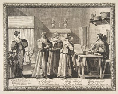 献给新娘的礼物，约1633年。 作者 亚伯拉罕·博斯（Abraham Bosse）