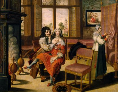 触觉，约 1635 年，Abraham Bosse（1604-1676 年）绘于法国未知艺术家的 5 幅系列作品中 作者 亚伯拉罕·博斯（Abraham Bosse）
