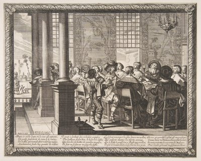 浪子回头宴会，ca。 1636。 作者 亚伯拉罕·博斯（Abraham Bosse）