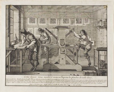 蚀刻机 - 版画家的商店 作者 亚伯拉罕·博斯（Abraham Bosse）