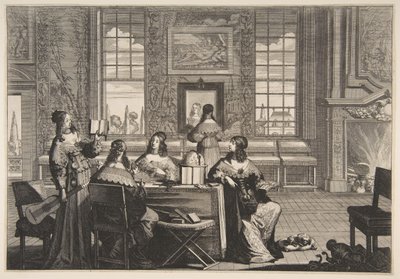 愚蠢的处女在交谈，约1635年。 作者 亚伯拉罕·博斯（Abraham Bosse）