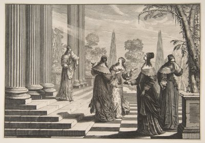 愚人节被拒绝，约。 1635。 作者 亚伯拉罕·博斯（Abraham Bosse）