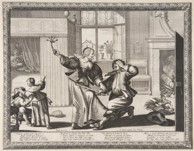 打丈夫的人，约1633年（蚀刻和雕刻）。 作者 亚伯拉罕·博斯（Abraham Bosse）