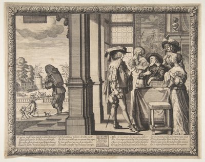 败家子离开家，约。 1636。 作者 亚伯拉罕·博斯（Abraham Bosse）