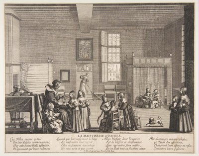 学校情妇，约。 1638。 作者 亚伯拉罕·博斯（Abraham Bosse）