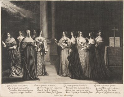 明智的处女拒绝油给愚蠢的处女。 1635。 作者 亚伯拉罕·博斯（Abraham Bosse）