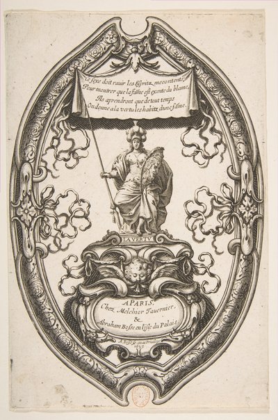 美德：雅典娜，1637年。 作者 亚伯拉罕·博斯（Abraham Bosse）