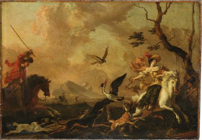猎鹰聚会 作者 亚伯拉罕·丹尼尔斯（Abraham Danielsz）。洪迪斯