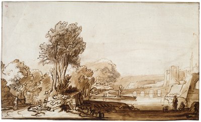 通往城堡的门口，十七世纪。 作者 亚伯拉罕·弗纳里斯（Abraham Furnerius）