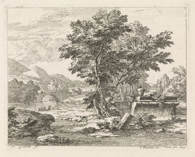 带古典废墟的风景
风景（系列名称） 作者 Abraham Genoels
