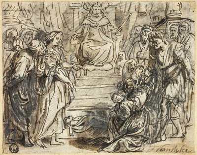 所罗门的审判 作者 亚伯拉罕·詹斯（Abraham Jansz）。范·迪彭贝克