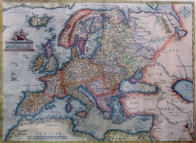 亚伯拉罕-奥特留斯欧洲地图 作者 亚伯拉罕·奥特里乌斯（Abraham Ortelius）