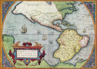 美国还是新世界：亚伯拉罕·奥尔特里乌斯（Abraham Ortelius）的《剧场奥比斯·特拉鲁姆剧院》，1570年，1570年，19日 作者 Abraham Ortelius