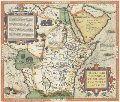 非洲和阿拉伯半岛地图， 作者 亚伯拉罕·奥特里乌斯（Abraham Ortelius）