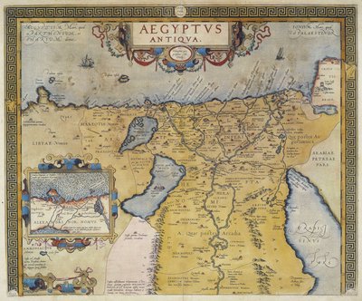 古埃及地图--由安特卫普的亚伯拉罕-奥特留斯绘制 作者 Abraham Ortelius