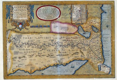 古埃及地图 - 亚伯拉罕·奥特柳斯 (Abraham Ortelius)，安特卫普 作者 Abraham Ortelius