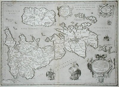 英国和爱尔兰地图 作者 亚伯拉罕·奥特里乌斯（Abraham Ortelius）