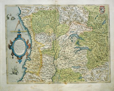 意大利米兰公国地图，摘自亚伯拉罕-奥特留斯的《地球地图》（Theatrum Orbis Terrarum）。 作者 Abraham Ortelius
