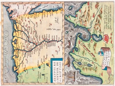 埃及东北部、突尼斯、埃及、突尼斯 作者 亚伯拉罕·奥特里乌斯（Abraham Ortelius）