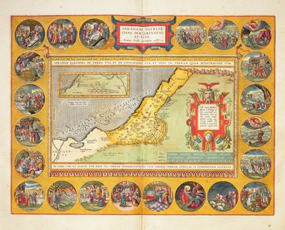 亚伯拉罕的掠夺，来自&39;Theatrum Orbis Terrarum&39;，1603年（彩色雕刻） 作者 亚伯拉罕·奥特里乌斯（Abraham Ortelius）