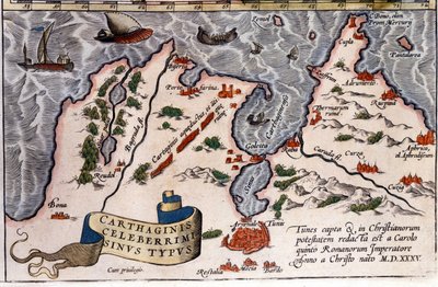 突尼斯 - 安特卫普亚伯拉罕奥特柳斯地图集 作者 Abraham Ortelius