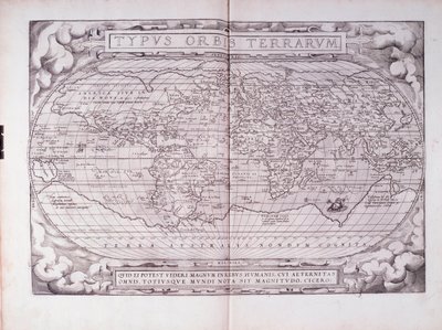 类型世界，portulan （雕刻 作者 亚伯拉罕·奥特里乌斯（Abraham Ortelius）