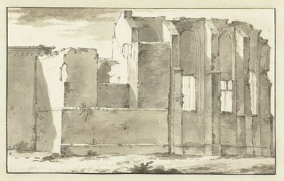 赞德沃特 Grote Kerk 唱诗班废墟景观 作者 亚伯拉罕·拉德梅克