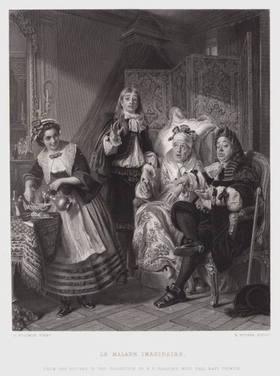 Le Malade Imaginaire (雕刻) 作者 亚伯拉罕·所罗门