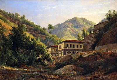 Bagni di Lucca（纸上油画） 作者 亚伯拉罕·特林克