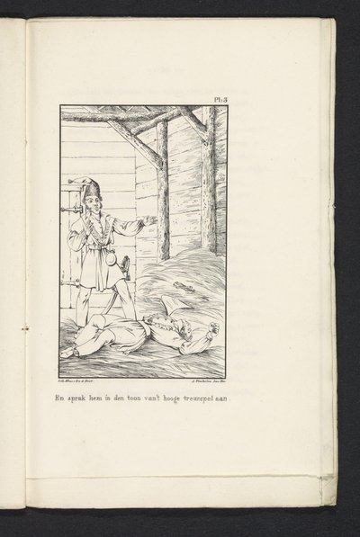 八十人从列日到特富伦的旅程（图版 3），1830 年
并以高度哀悼的口吻向他致辞（标题见实物） 作者 沃恩布尔斯和范德豪特
