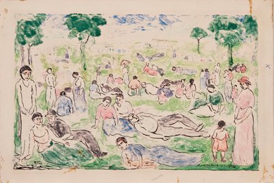 有图的公园，1908年。 作者 亚伯拉罕·沃科维茨