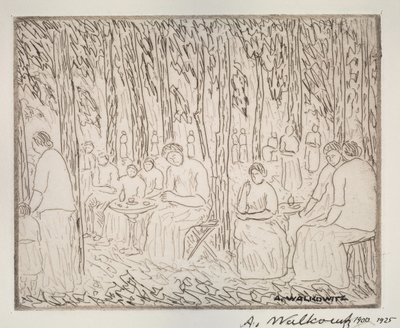 两棵树下，1900-1925。 作者 亚伯拉罕·沃科维茨
