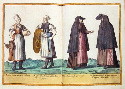 十六世纪的服装来自《Omnium Poene Gentium Imagines》，在科隆出版。 作者 亚伯拉罕·德·布鲁因