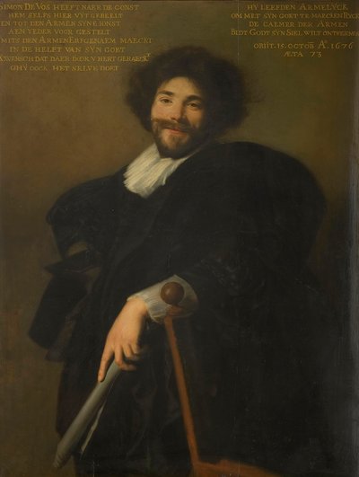 西蒙-德-沃斯1603-1676年的画像，1635年。 作者 Abraham de Vries