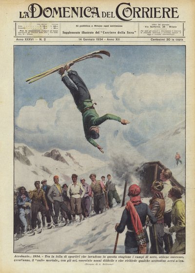 杂技？ 1934年 作者 Achille Beltrame