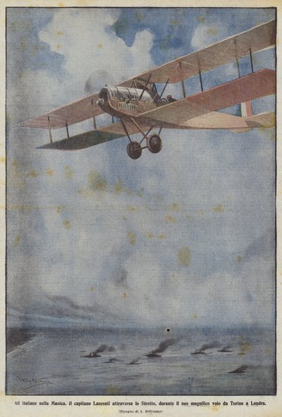 英吉利海峡上的意大利翅膀 作者 阿基里·贝尔特拉姆（Achille Beltrame）