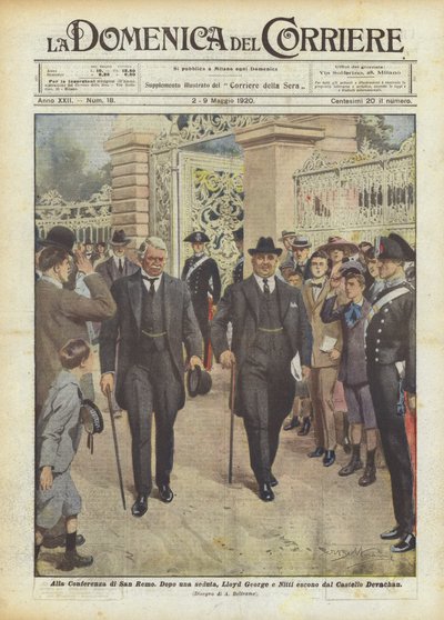 在圣雷莫会议 作者 Achille Beltrame