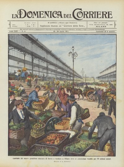 在米兰开设新的水果和蔬菜市场，销售额达到5000万欧元 作者 Achille Beltrame