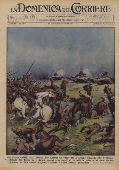 骑兵对坦克 作者 Achille Beltrame