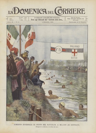 米兰冬季Cimento Di Nuoto Sul Naviglio（1月21日） 作者 Achille Beltrame