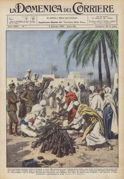 利比亚境内约600公里处有意大利lavanzata朝向Fezzan？ 作者 Achille Beltrame