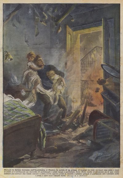 在英格兰的暴风雨中 作者 Achille Beltrame