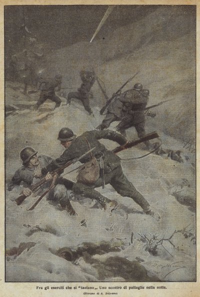 在相互感受的军队中 作者 Achille Beltrame