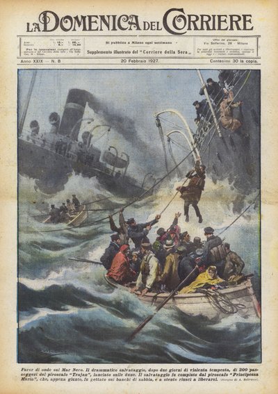 在黑海的波浪的愤怒 作者 Achille Beltrame