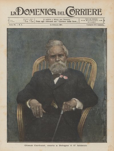 Giosue Carducci于2月15日在博洛尼亚去世 作者 Achille Beltrame
