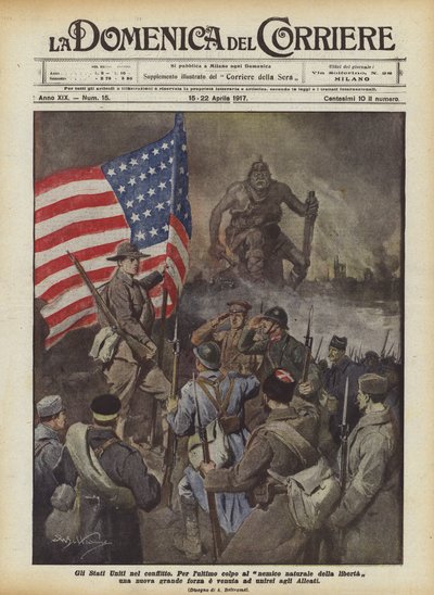 美国在冲突中 作者 Achille Beltrame