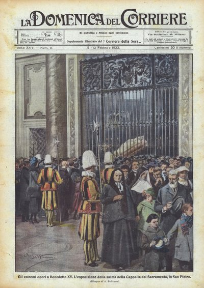 本笃十五世的极端荣誉 作者 Achille Beltrame