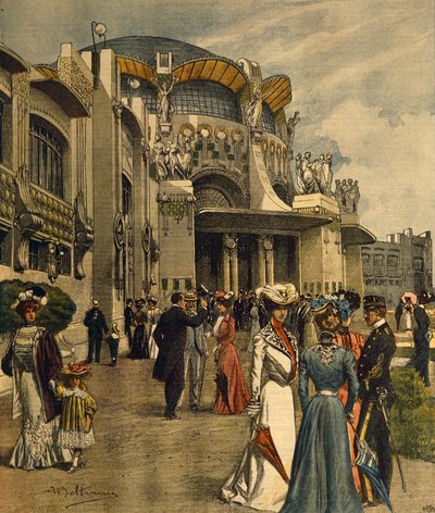 1902 年 5 月，Achille Beltrame（1871-1945）在 La Domenica del Corriere 举办的都灵第一届国际现代装饰艺术展隆重开幕 作者 阿基里·贝尔特拉姆（Achille Beltrame）
