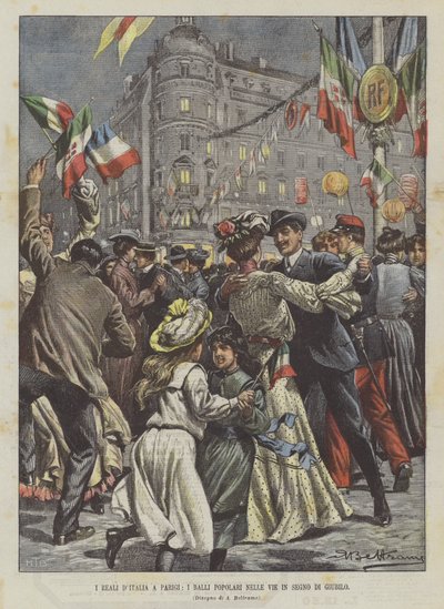 我在巴黎的Reali DItalia，我在Segno Di Giubilo调情人Nelle Vie 作者 Achille Beltrame