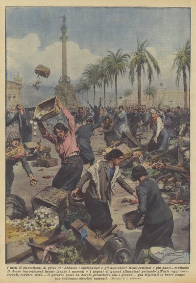 巴塞罗那的起义 作者 Achille Beltrame
